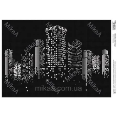 МИКА-1846а (А3) Ночной город. Схема для вышивки бисером