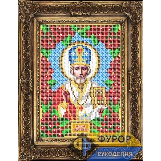 ФР-ИБ5-165 Николай Чудотворец (Угодник) в калине. Схема для вышивки бисером ТМ Фурор