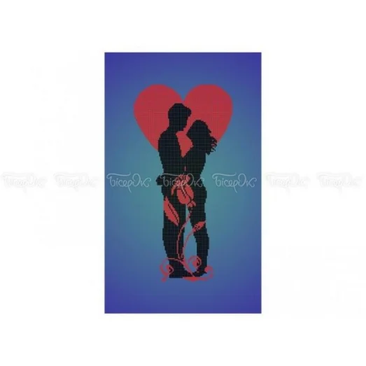 П-126 (30*50) Влюбленные. Схема для вышивки бисером. Бисерок