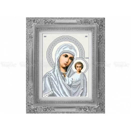 ЧВ-3116 МБ Казанская (серебро). Схема для вышивки бисером. Бисерок