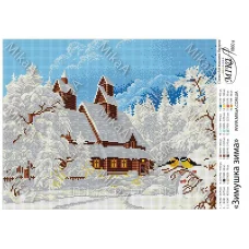 МИКА-1860а (А3) Зимушка зима (белые оттенки). Схема для вышивки бисером