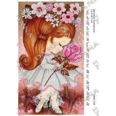 ДАНА-2109 Девочка с розой. Схема для вышивки бисером