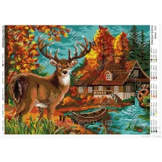 АС-042 Крокусы. Схема для вышивки бисером на холсте. АбрисАрт