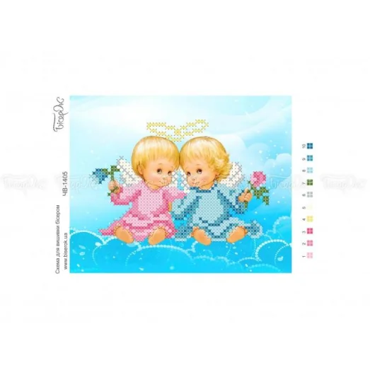 ЧВ-1405 Двойняшки. Схема для вышивки бисером Бисерок