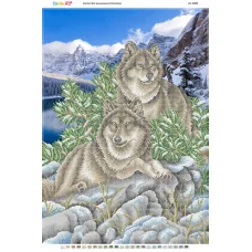 БС-2080 Волки. Схема для вышивки бисером. Сяйво БСР