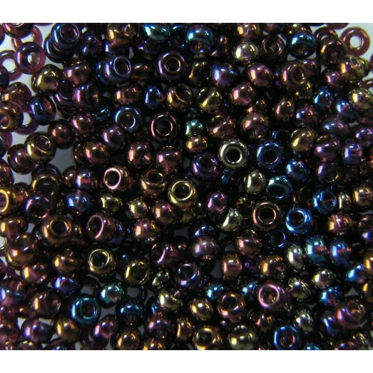 21080 Бисер непрозрачный павлиний хвост (синий)