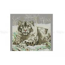 50-203 (40*60) Белый тигр. Схема для вышивки бисером Бисерок