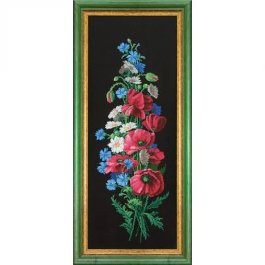 Б-052 Маки и ромашки. Набор для вышивки бисером Чаривна Мить