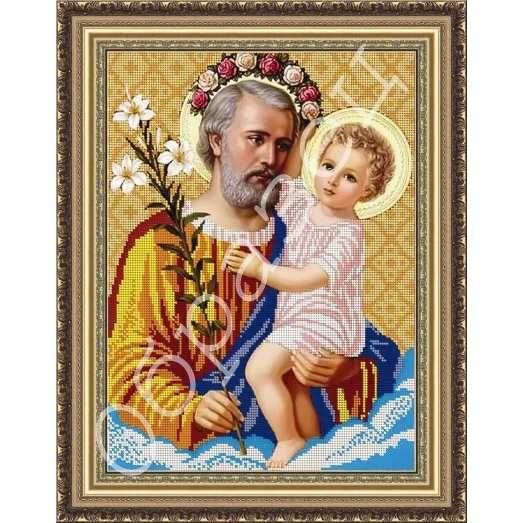 ВП-021 Св.Йосип и Иисус. Схема для вышивки бисером. Фея вышивки