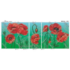 МИКА-0600 (триптих) Танец мака. Схемы для вышивки бисером