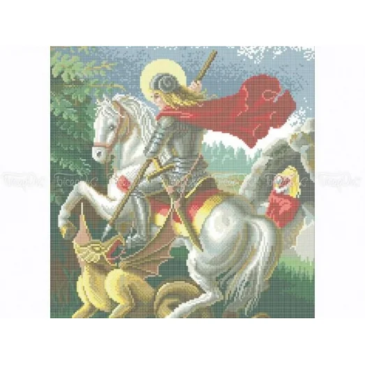 ЧВ-6041 (40*45) Святой Георгий Победоносец. Схема для вышивки бисером. Бисерок