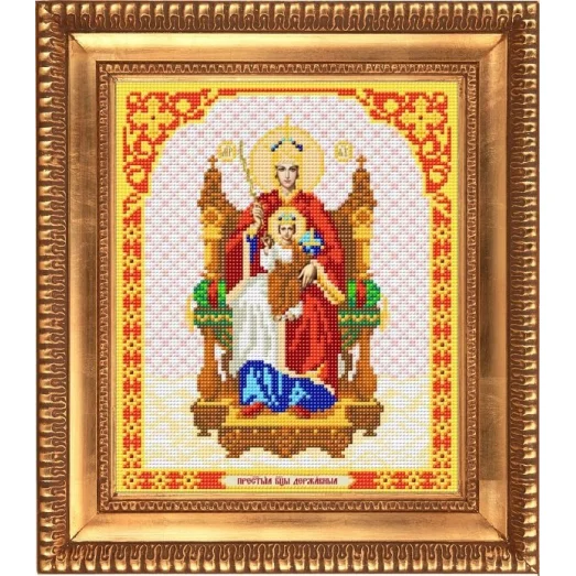 И-4046 Пресвятая Богородица Державная. Схема для вышивки бисером Благовест