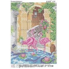 ЮМА-3176 Розовые фламинго. Схема для вышивки бисером 
