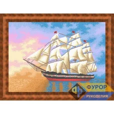 ФР-ПБп2-010 Корабль в море. Схема для вышивки бисером ТМ Фурор