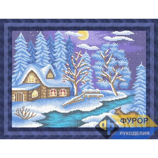 ФР-ПБп3-106 Зимняя ночь. Схема для вышивки бисером ТМ Фурор рукоделия