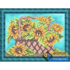 ФР-НБп4-170 Подсолнухи в корзинке. Схема для вышивки бисером ТМ Фурор
