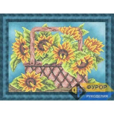 ФР-НБч4-171 Подсолнухи в корзинке. Схема для вышивки бисером ТМ Фурор