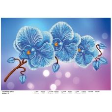 ЮМА-217а  Любимые цветы синие. Схема для вышивки бисером