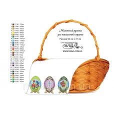 МИКА-МР-005 Маленький рушник для пасхальной корзины для вышивки бисером