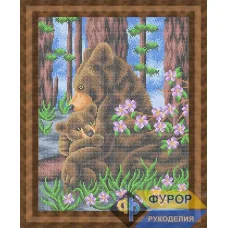 ФР-ЖБп3-155 Медведи мама и сын. Схема для вышивки бисером ТМ Фурор