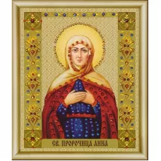 КСИ-120 Икона св. пророчицы Анны. Набор для изготовления иконы со стразами ТМ Чаривна Мить