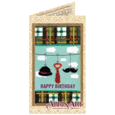 АО-148 Набор-открытка для вышивки бисером Набор джентльмена ТМ Абрис Арт