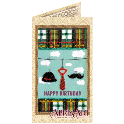 АО-148 Набор-открытка для вышивки бисером Набор джентльмена ТМ Абрис Арт