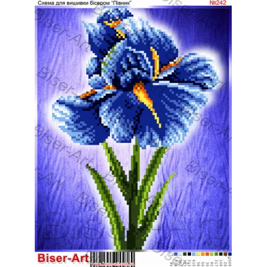 ВА-0242 (А4) Ирисы. Схема для вышивки бисером БисерАрт
