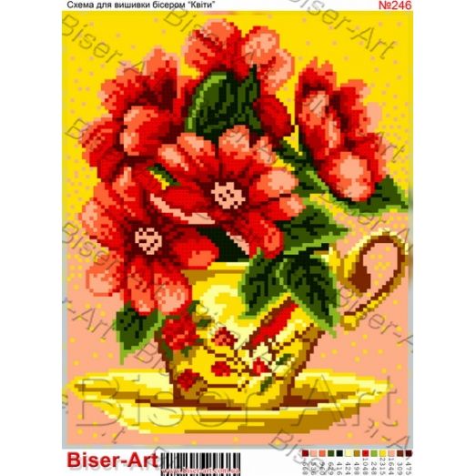 ВА-0246 (А4) Цветы. Схема для вышивки бисером БисерАрт