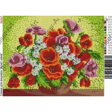 ВА-0247 (А4) Букет маков. Схема для вышивки бисером БисерАрт