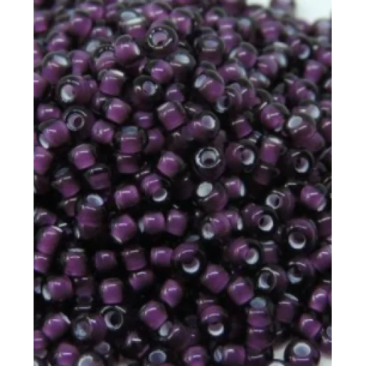 25086 Бисер фиолетовый с белой серединкой Preciosa