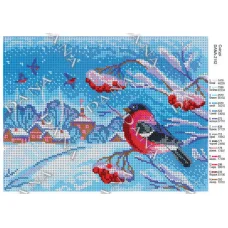 ДАНА-2152 Снегири. Схема для вышивки бисером