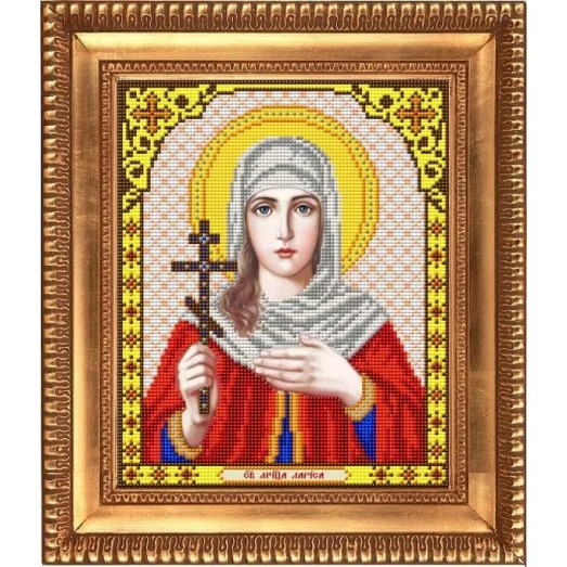 И-4115 Святая Мученица Лариса. Схема для вышивки бисером Благовест