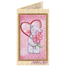 АО-116 С любовью. Набор-открытка для вышивки бисером Абрис Арт
