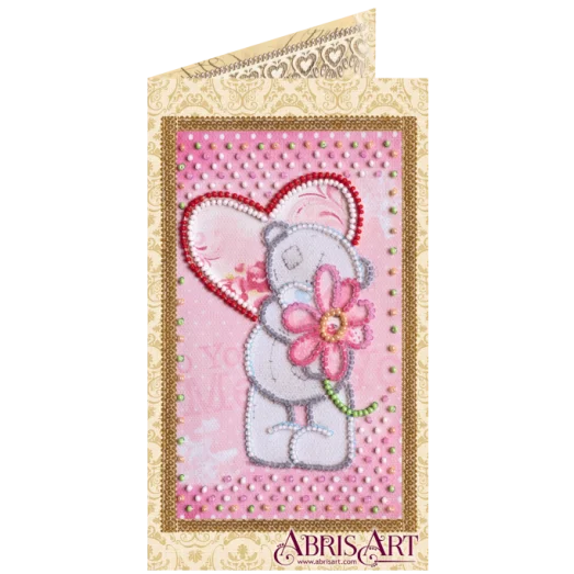 АО-116 С любовью. Набор-открытка для вышивки бисером Абрис Арт