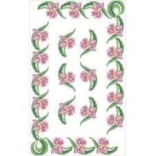 ФВЛ-014 Ирисы. Схема на водорастворимом флизелине. ТМ Княгиня Ольга