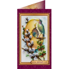 АО-007 Пасхальный сюжет-7. Набор-открытка для вышивки бисером Абрис Арт