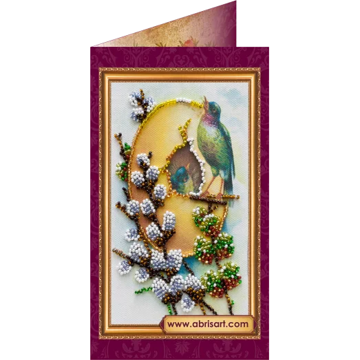 АО-007 Пасхальный сюжет-7. Набор-открытка для вышивки бисером Абрис Арт