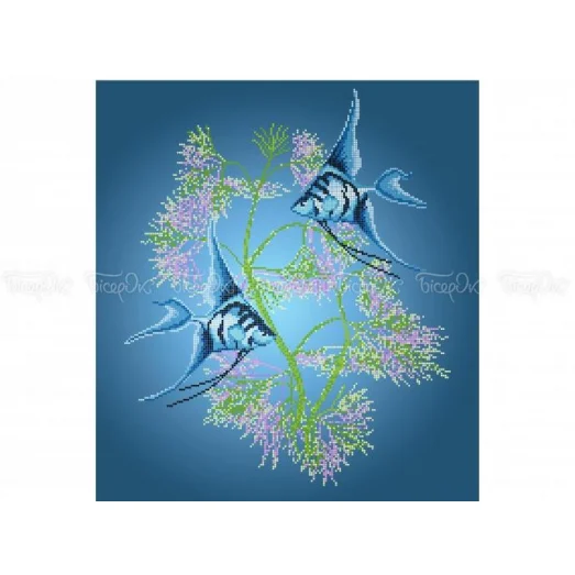 ЧВ-6049 (40*45) Рыбки. Схема для вышивки бисером. Бисерок