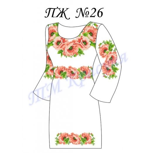 ПЖ-026 Заготовка платья для вышивки ТМ Красуня