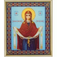 КСИ-148 Икона Покров Пресвятой Богородицы. Набор для изготовления иконы со стразами ТМ Чаривна Мить
