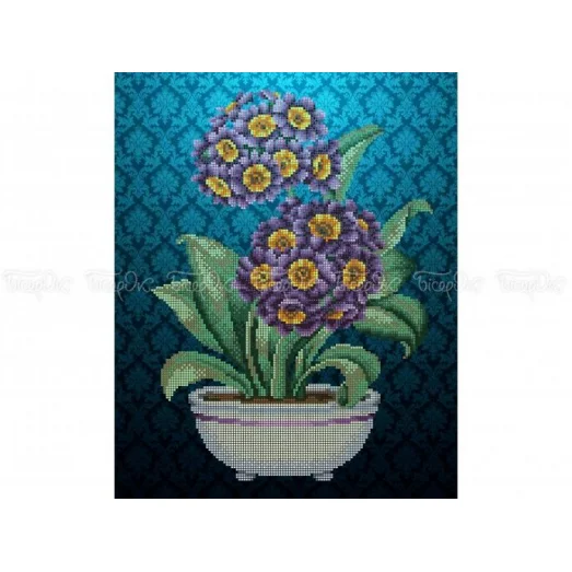 ЧВ-5303 Примула. Схема для вышивки бисером. Бисерок