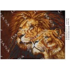 ДАНА-3516 Лев и львица. Схема для вышивки бисером