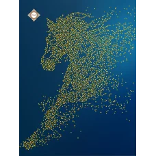 СЛ-3421 Rapid gallop. Схема для вышивки бисером ТМ Миледи