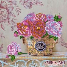 АС-285 Парижские цветы. Схема для вышивки бисером на холсте. АбрисАрт