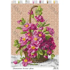 МИКА-2095 (А3) Винтажные весенние цветы. Схема для вышивки бисером
