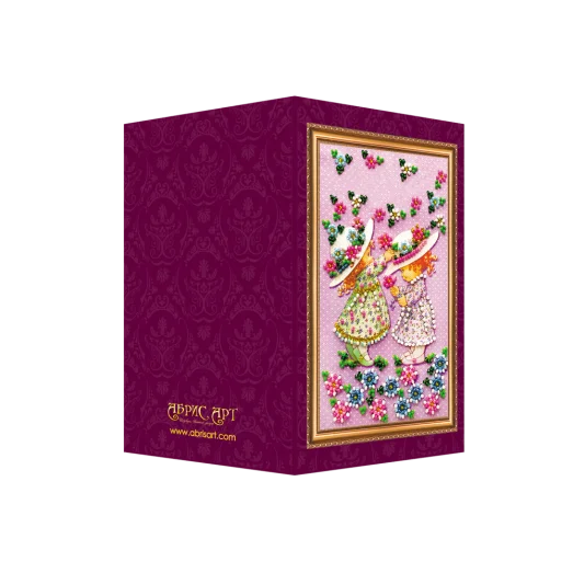 АО-016 С днем рождения-2. Набор-открытка для вышивки бисером Абрис Арт