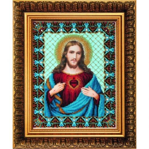 Б-1231 Пресвятое сердце Иисуса. Набор для вышивки бисером Чаривна Мить