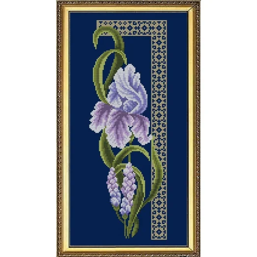 К-3061 Ирисы Диптих 1. Благовест. Схема для вышивки бисером Благовест