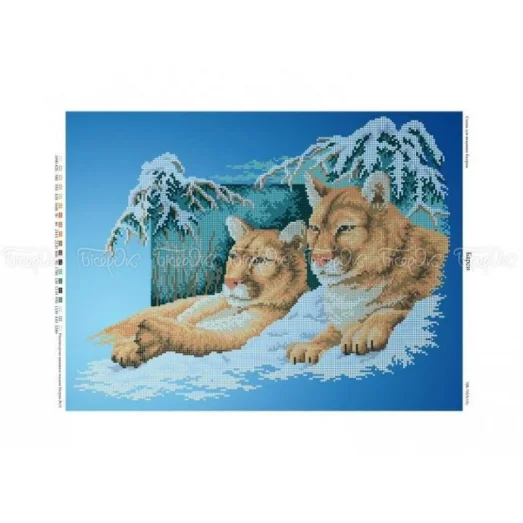 ЧВ-7025 Барсы. Схема для вышивки бисером. Бисерок